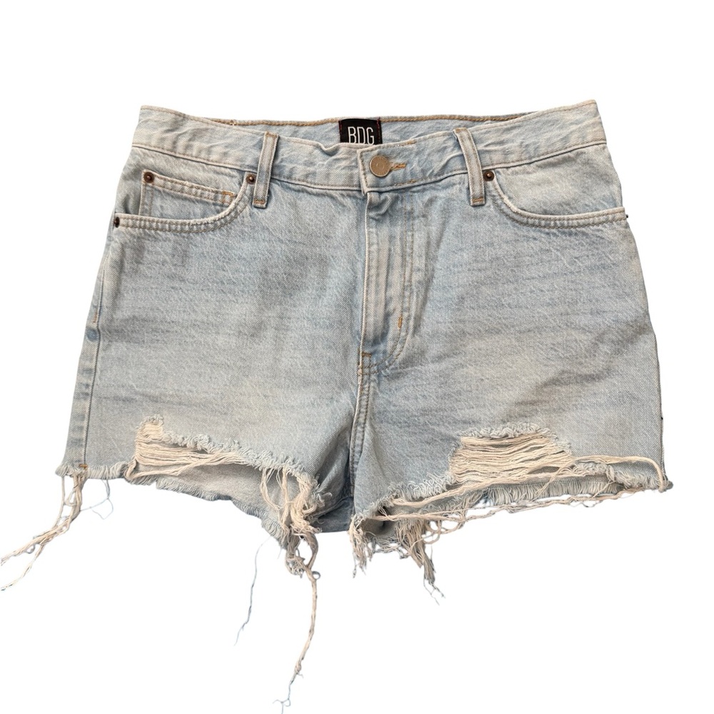BDG Urban Outfitters Girlfriend High-Rise Denim Shorts Light Wash Size 28